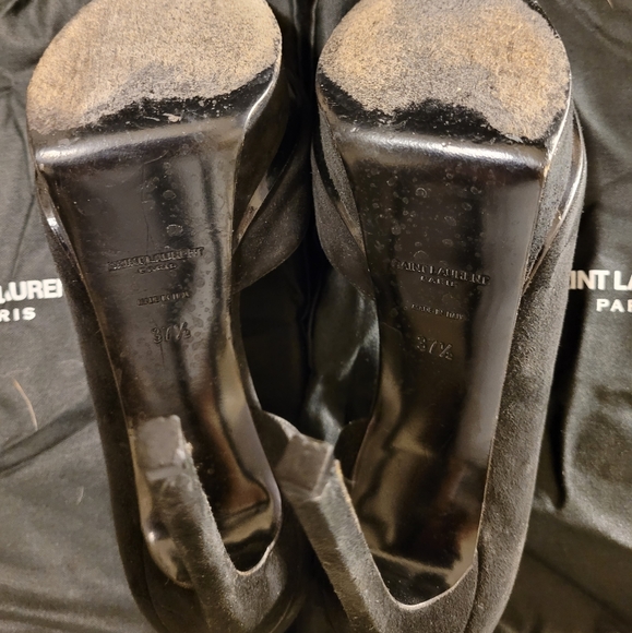 Saint Laurent black suede stiletto, size 7.5 - Picture 7 of 13